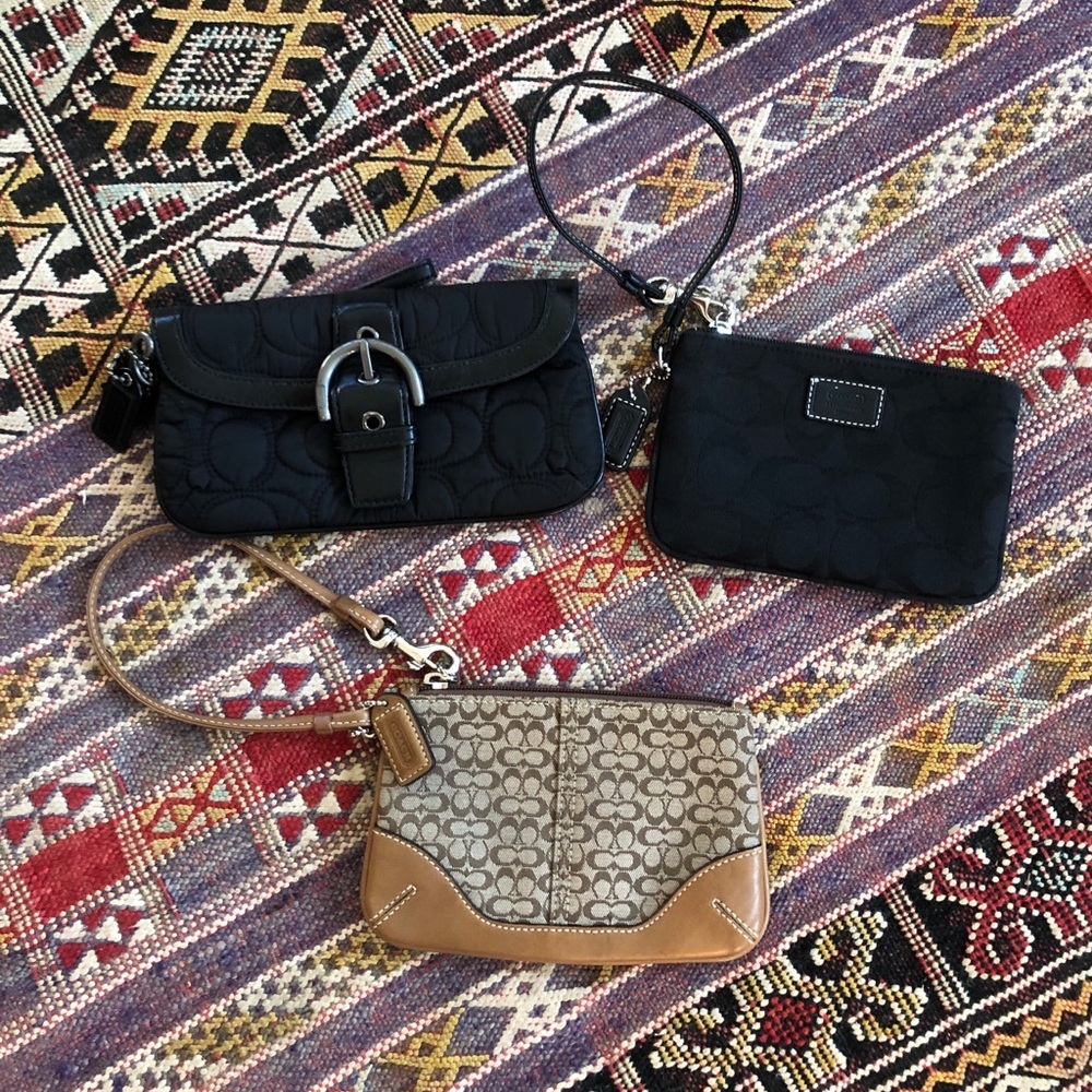 Coach Black Wallet Bundle